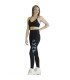 AXELARTISTIC MODEL DIAMOND SLY-DRY BLACK AND CRYSTAL LEGGINGS -