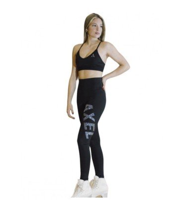 AXELARTISTIC MODEL DIAMOND SLY-DRY BLACK AND CRYSTAL LEGGINGS -