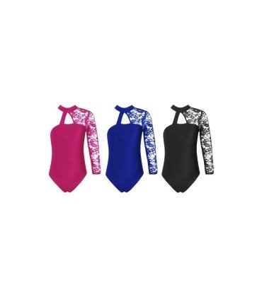 HEGHERFEL - LYCRA LEOTARD WITH A LONG TULLE SLEEVE - StifeldShop
