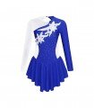 HEGHERFEL - LONG SLEEVED TRACK TEST DRESS WITH 2 APPLIQUES