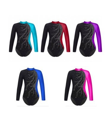 HEGHERFEL - ДВУХЦВЕТНАЯ РУБАШКА MAILLOT+STRASS