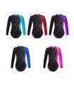 HEGHERFEL - TWO-TONE LONG SLEEVE MAILLOT+STRASS