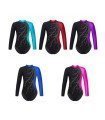 HEGHERFEL - TWO-TONE LONG SLEEVE MAILLOT+STRASS